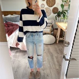 Madewell Striped Long Sleeve Top NWOT